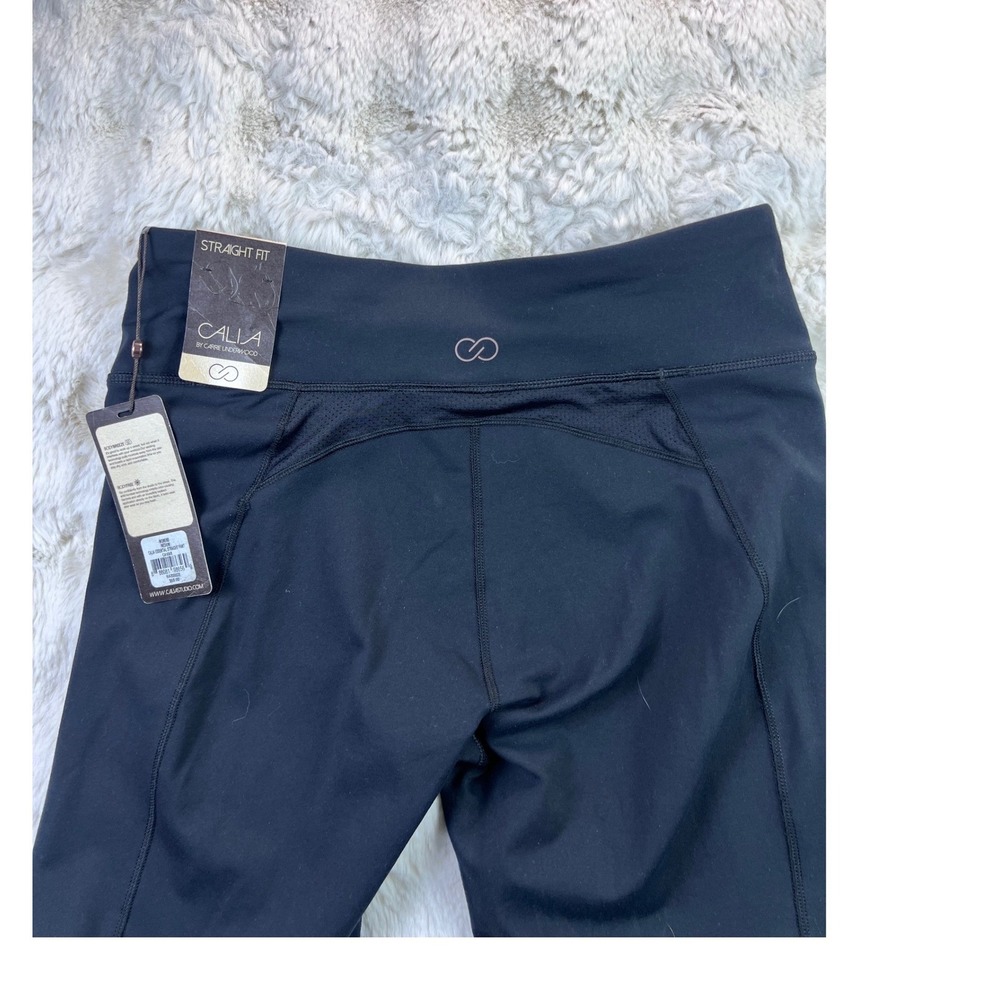 CALIA by Carrie Underwood Essential Straight Pant Caviar Black Medium NWT. A40
